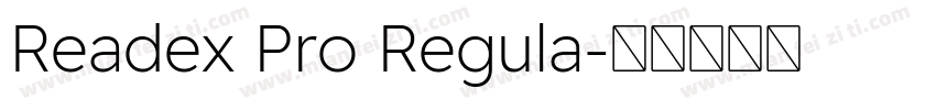 Readex Pro Regula字体转换
